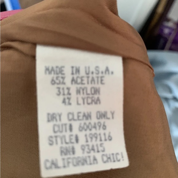 Vintage Trina Turk Pink Pants w/ Rhinestones - size 6 - Picture 5 of 5